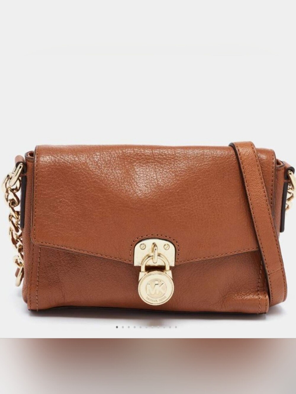 Michael Kors Hamilton East West Flap Crossbody Pebbled Leather